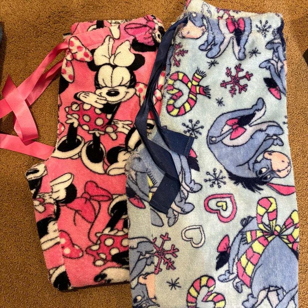 Disney Minnie Mouse and Eeyore Pajama Pants - Pink and Blue